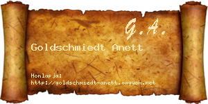 Goldschmiedt Anett névjegykártya
